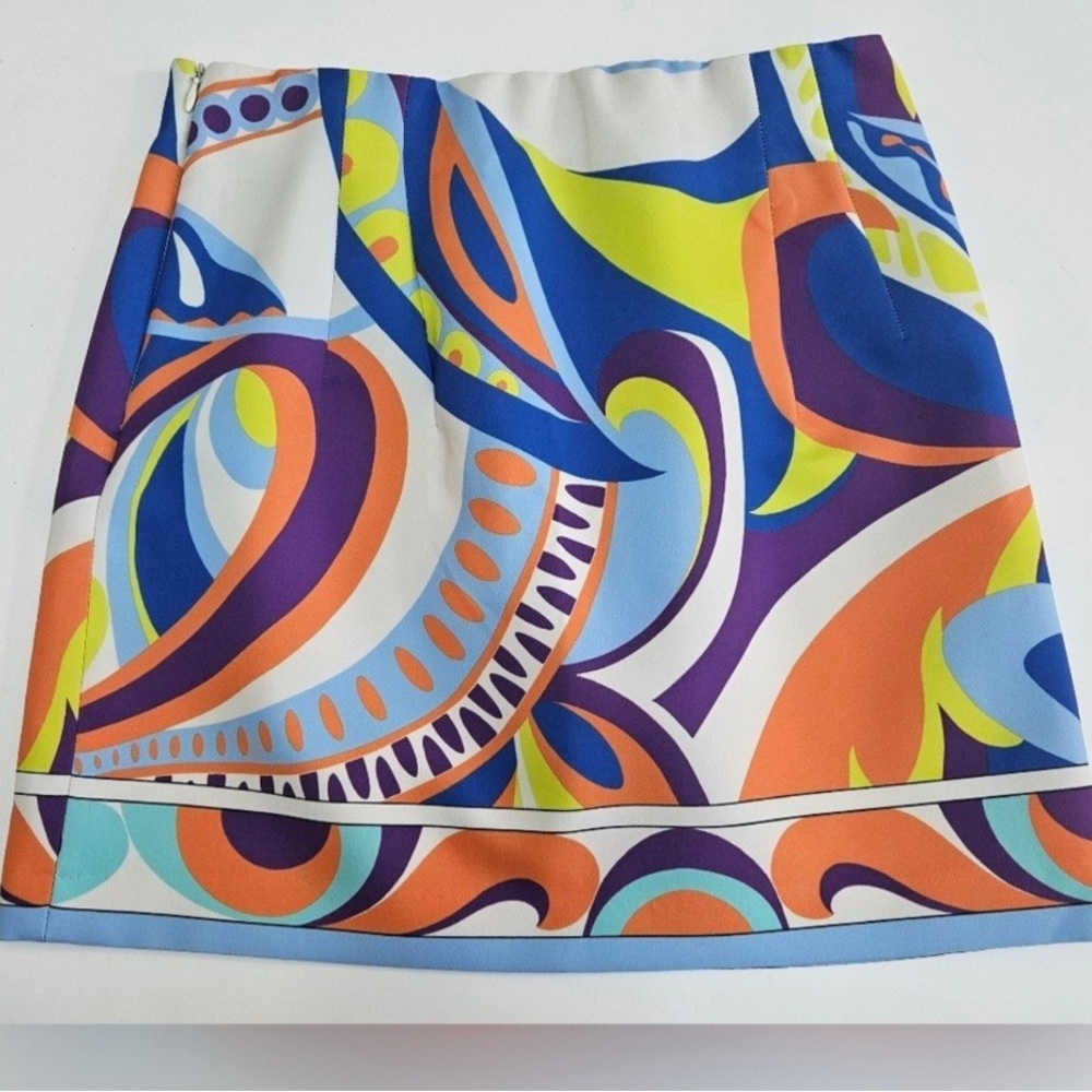 NWT Zara Size Large Retro Abstract Geometric Pattern Mini Skirt - Picture 6 of 7